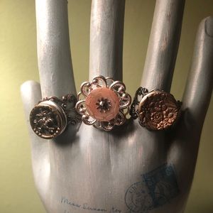 Antique Button Rings (reserved)